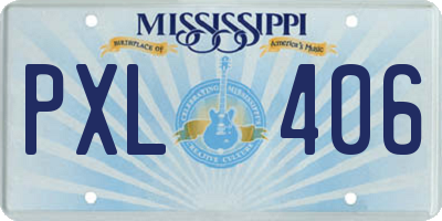 MS license plate PXL406