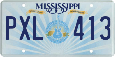 MS license plate PXL413