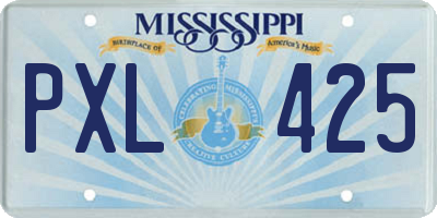 MS license plate PXL425