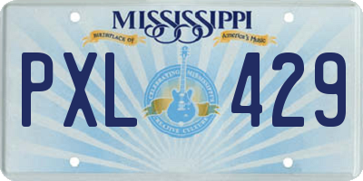 MS license plate PXL429