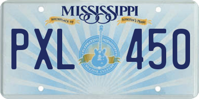 MS license plate PXL450