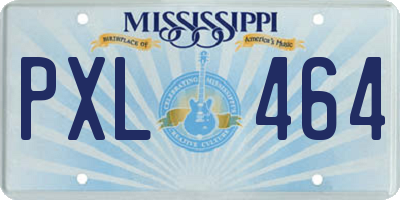 MS license plate PXL464