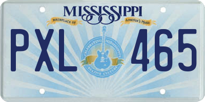 MS license plate PXL465