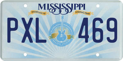 MS license plate PXL469