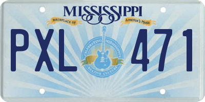 MS license plate PXL471