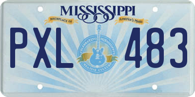 MS license plate PXL483