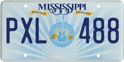 MS license plate PXL488