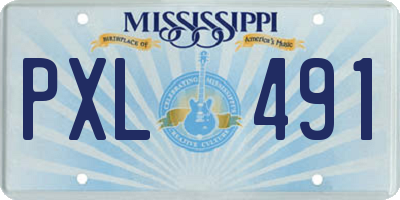 MS license plate PXL491