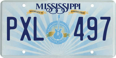 MS license plate PXL497