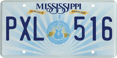 MS license plate PXL516