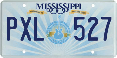MS license plate PXL527