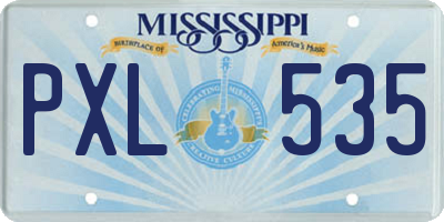 MS license plate PXL535