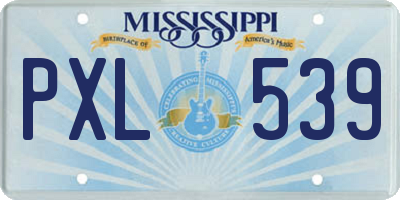 MS license plate PXL539
