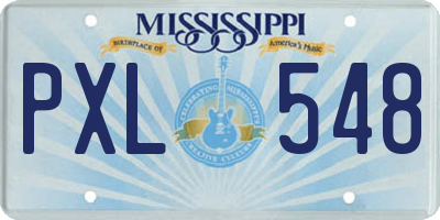 MS license plate PXL548