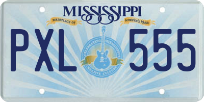 MS license plate PXL555