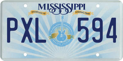 MS license plate PXL594