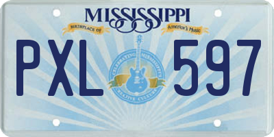 MS license plate PXL597