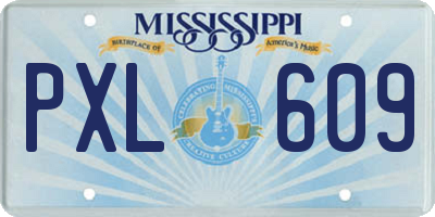 MS license plate PXL609
