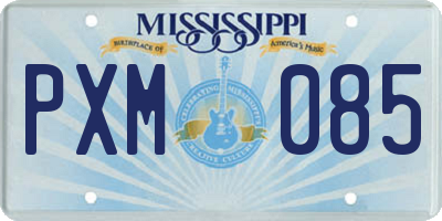MS license plate PXM085