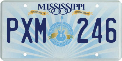 MS license plate PXM246