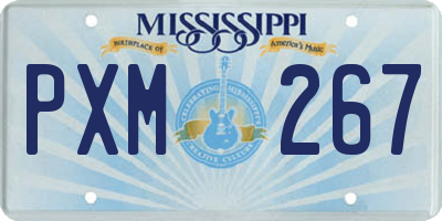 MS license plate PXM267