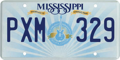 MS license plate PXM329