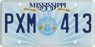 MS license plate PXM413