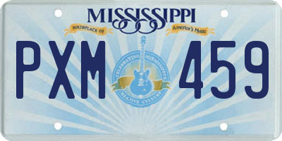 MS license plate PXM459