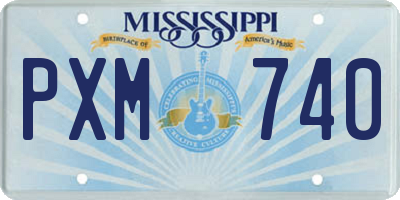 MS license plate PXM740