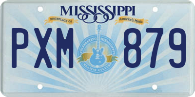 MS license plate PXM879