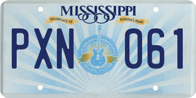 MS license plate PXN061