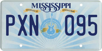 MS license plate PXN095
