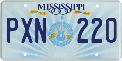 MS license plate PXN220