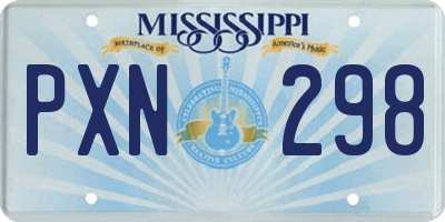 MS license plate PXN298