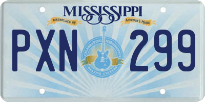 MS license plate PXN299