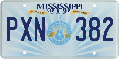 MS license plate PXN382