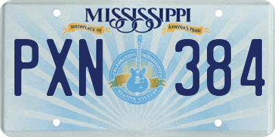 MS license plate PXN384