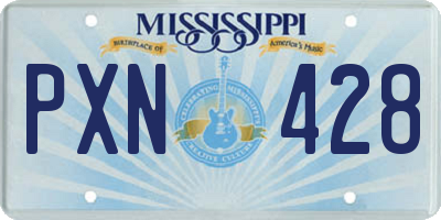 MS license plate PXN428