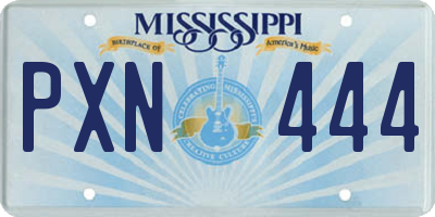 MS license plate PXN444
