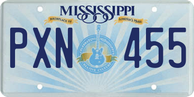 MS license plate PXN455