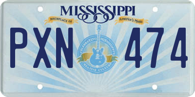 MS license plate PXN474