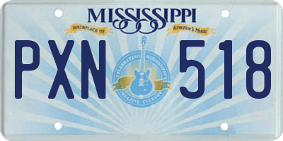 MS license plate PXN518