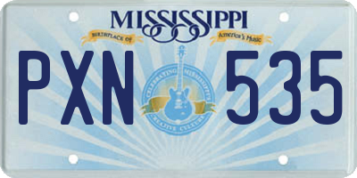 MS license plate PXN535