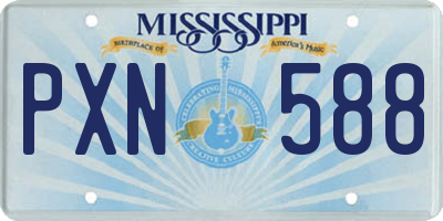 MS license plate PXN588