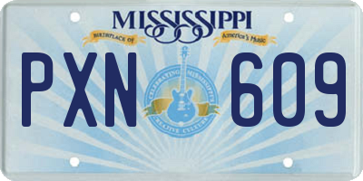 MS license plate PXN609