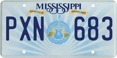 MS license plate PXN683