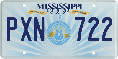 MS license plate PXN722