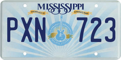 MS license plate PXN723