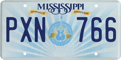 MS license plate PXN766