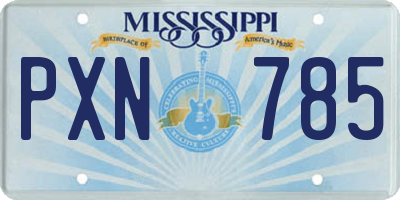 MS license plate PXN785